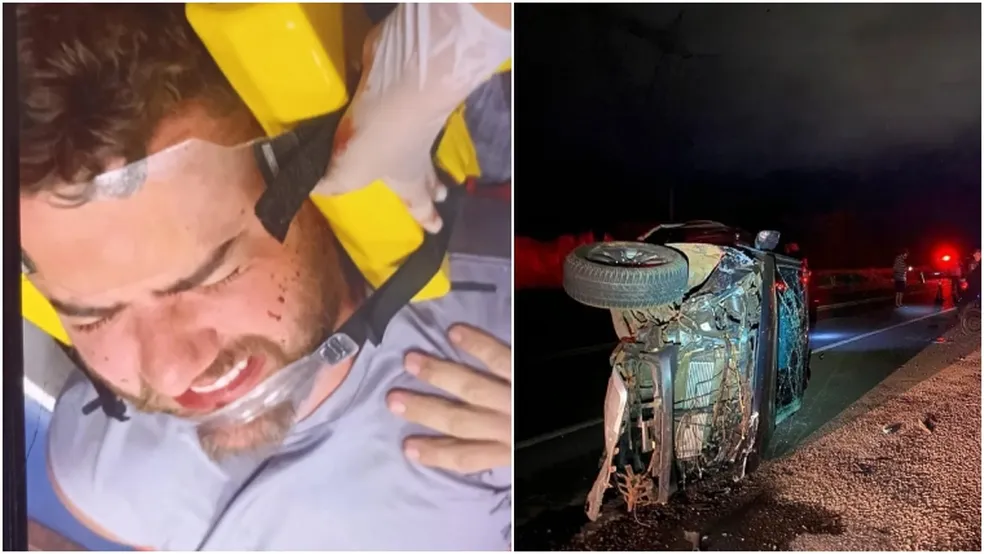 Sertanejo Zé Neto, dupla de Cristiano, sofre acidente de carro em MG