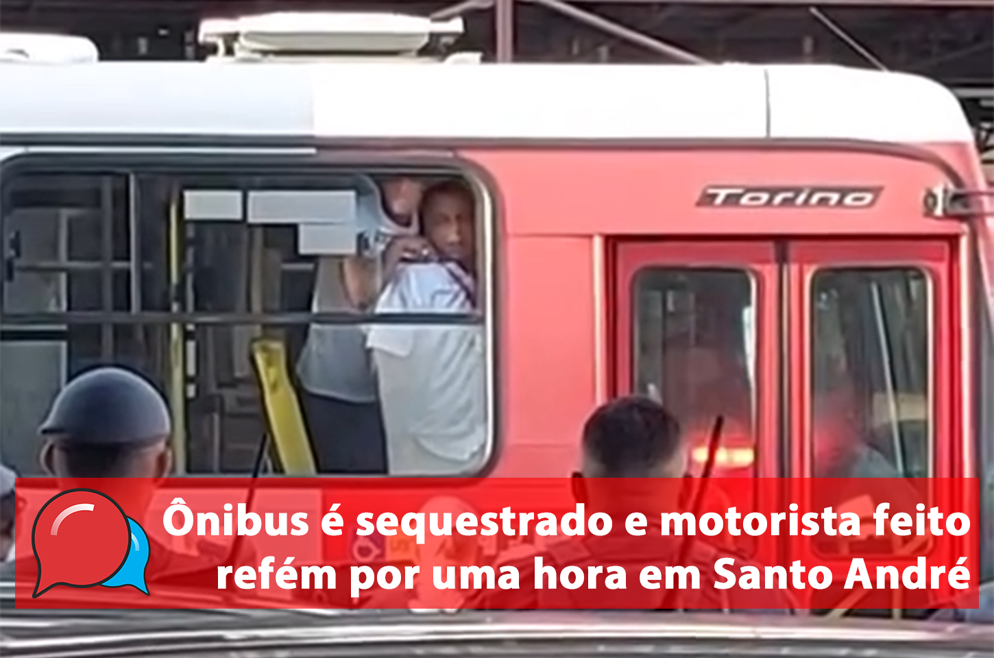 Ônibus é sequestrado e motorista feito refém por uma hora em Santo André
