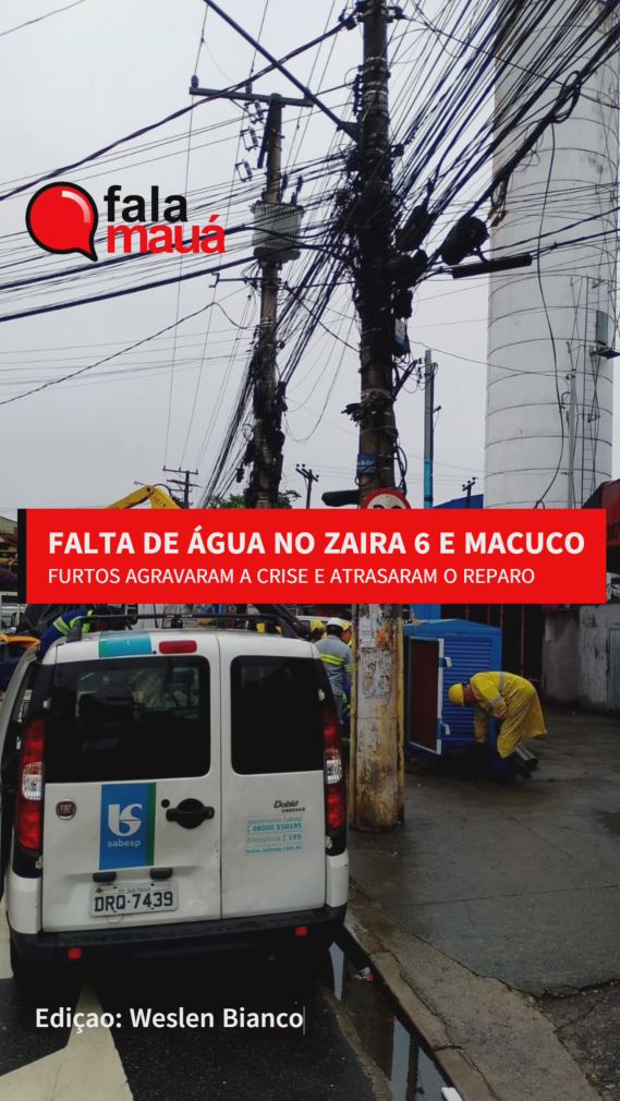Falta de água atinge moradores do Zaira 6 e Macuco; furtos atrasou  reparos