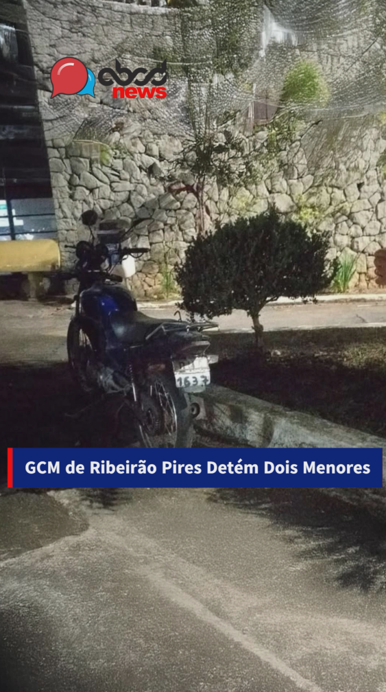GCM de Ribeirão Pires Detém Dois Menores com Moto de Placa Adulterada