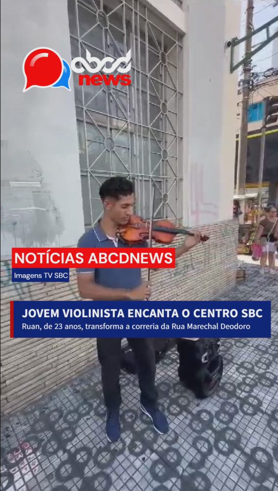 JOVEM VIOLINISTA ENCANTA O CENTRO DE SÃO BERNARDO