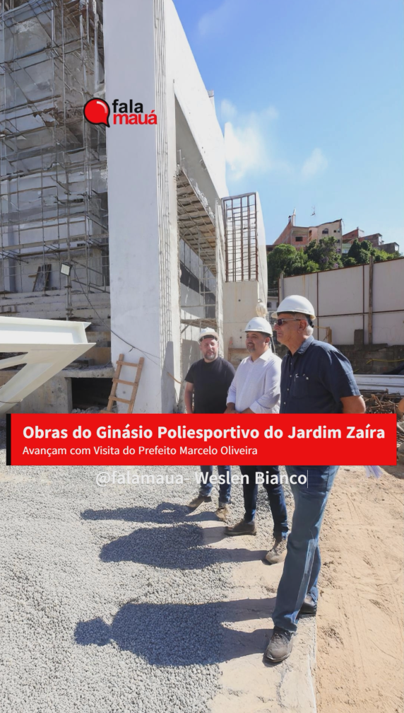 Obras do Ginásio Poliesportivo do Jardim Zaíra Avançam com Visita do Prefeito Marcelo Oliveira