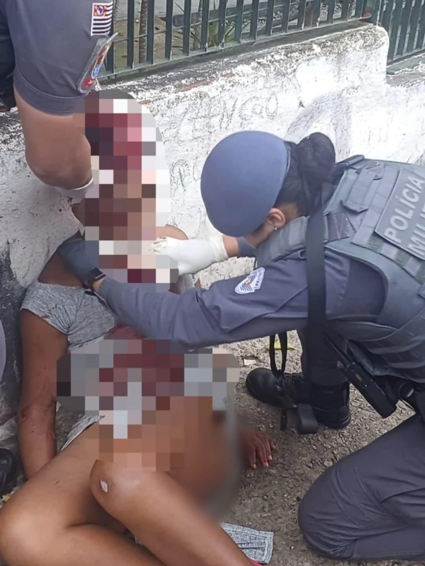 POLÍCIA MILITAR SALVA MULHER ESFAQUEADA E PRENDE HOMEM EM DIADEMA