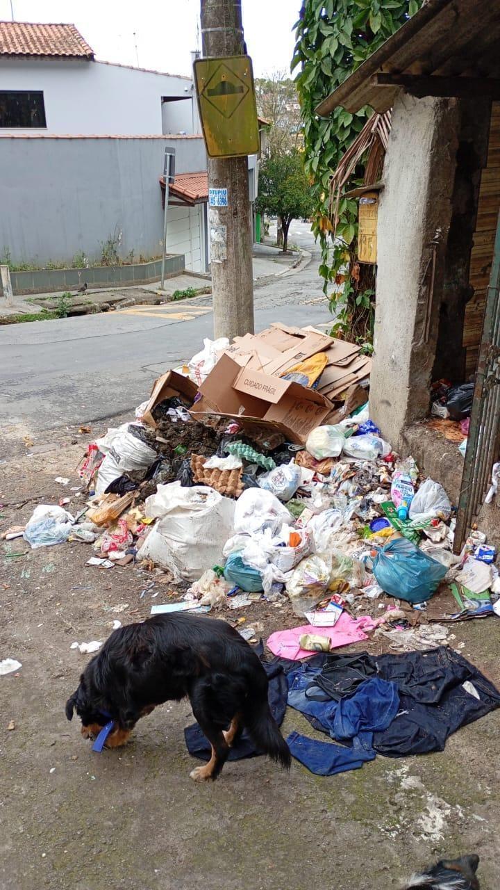 LIXO ESPALHADO NA CALÇADA GERA INDIGNAÇÃO NO JARDIM ZAIRA 3