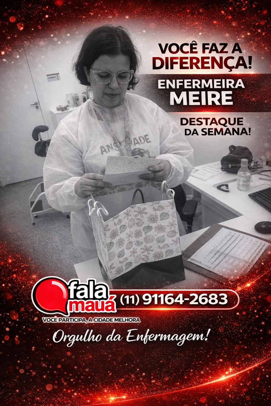 NA UBS SÃO JOÃO, ENFERMEIRA MEIRE É O DESTAQUE DA SEMANA